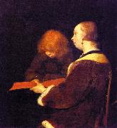 Gerard Ter Borch The Reading Lesson oil painting on canvas